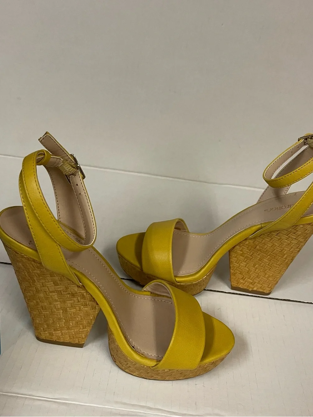 Bundle Of 4 Size 5 1/2 Buckle Platform Sandals with Ankle Strap High Heel Shoes